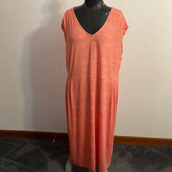 Old Navy Orange/White dress, size 2X - Picture 1 of 3